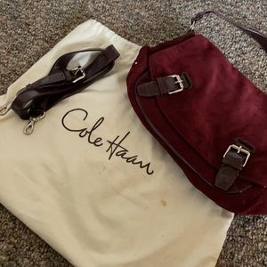 Cole Haan velvet pocketbook with dust cover